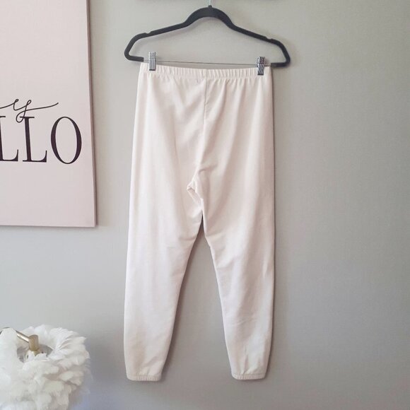 NWT Wildfox cotton blend vanilla cream “Smooches” jogger trackpants, S - Picture 10 of 13
